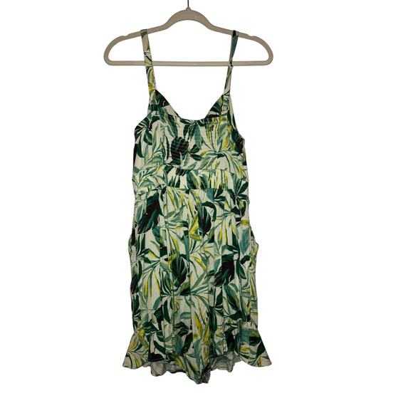 Torrid Tropical Leaf Print flounce hem romper size 0 (Large) - Picture 5 of 10